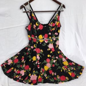 Floral Dress - Black